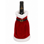 HEM HEM Wijnfles Kerstdecoratie Set 2 Stuks - Kerstjurk & Kerstmanpak - Wijnfleshoes - Flesversiering Rood Wit