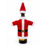 HEM HEM Wijnfles Kerstdecoratie Set 2 Stuks - Kerstmanpak & Kerstpak Met Muts - Wijnfleshoes - Flesversiering Rood Wit