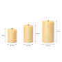 HEM HEM LED Kaarsen Set 3 Stuks - Witte Stompkaarsen - Met Afstandsbediening & Timer - Realistisch Kaarsvet Effect - 12 cm Diameter - Inclusief HEM Microvezeldoekje