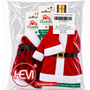 HEM HEM Wijnfles Kerstdecoratie Set 2 Stuks - Kerstmanpak & Kerstpak Met Muts - Wijnfleshoes - Flesversiering Rood Wit
