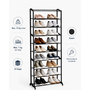 HEM HEM Schoenenrek 10 Laags - Smal Schoenenrek - Schoenen Organizer - Metalen Schoenen Opbergrek - 50 x 24 x 130 cm - Zwart - Incl. Microvezeldoekje