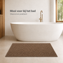 HEM HEM Badmat 50x80 cm Taupe – Antislip Badkamermat – Met Microvezeldoekje