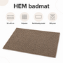 HEM HEM Badmat 50x80 cm Taupe – Antislip Badkamermat – Met Microvezeldoekje
