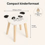 HEM HEM houten kinderkruk panda - 28 x 27 cm - Met microvezeldoekje