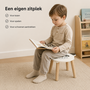 HEM HEM houten kinderkruk panda - 28 x 27 cm - Met microvezeldoekje