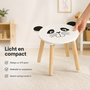 HEM HEM houten kinderkruk panda - 28 x 27 cm - Met microvezeldoekje