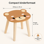 HEM HEM houten kinderkruk beer - 28 x 27 cm - Met microvezeldoekje