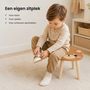 HEM HEM houten kinderkruk beer - 28 x 27 cm - Met microvezeldoekje