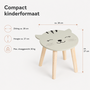 HEM HEM houten kinderkruk kat - 28 x 27 cm - Met microvezeldoekje