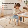 HEM HEM houten kinderkruk kat - 28 x 27 cm - Met microvezeldoekje