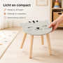 HEM HEM houten kinderkruk kat - 28 x 27 cm - Met microvezeldoekje