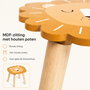 HEM HEM houten kinderkruk leeuw - 28 x 27 cm - Met microvezeldoekje