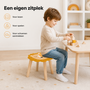 HEM HEM houten kinderkruk leeuw - 28 x 27 cm - Met microvezeldoekje