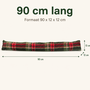 HEM HEM tochtstopper deur 90 cm - Groen-rood geruit - Met microvezeldoek