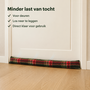 HEM HEM tochtstopper deur 90 cm - Groen-rood geruit - Met microvezeldoek