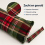 HEM HEM tochtstopper deur 90 cm - Groen-rood geruit - Met microvezeldoek