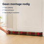 HEM HEM tochtstopper deur 90 cm - Groen-rood geruit - Met microvezeldoek