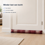 HEM HEM tochtstopper deur 90 cm - Bordeaux geruit - Met microvezeldoek