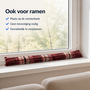 HEM HEM tochtstopper deur 90 cm - Bordeaux geruit - Met microvezeldoek