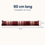 HEM HEM tochtstopper deur 90 cm - Bordeaux geruit - Met microvezeldoek