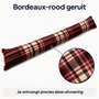 HEM HEM tochtstopper deur 90 cm - Bordeaux geruit - Met microvezeldoek