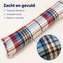 HEM HEM tochtstopper deur 90 cm - Crème geruit - Met microvezeldoek