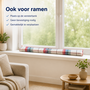 HEM HEM tochtstopper deur 90 cm - Crème geruit - Met microvezeldoek