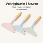 HEM HEM Raamwisser met Bamboe Handgreep - Ramentrekker, Douchewisser en Badkamerwisser - 24 x 20 cm - Mintgroen - Met HEM Microvezeldoekje