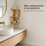 HEM HEM Bamboe Hoekrek 3-Laags - Hoekplank voor Badkamer en Keuken - 40 x 20 x 20 cm - Met Microvezeldoekje