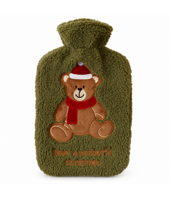 HEM HEM kruik 2L met Hoes - Groen - Kerstbeer - Met HEM Microvezeldoekje