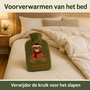 HEM HEM kruik 2L met Hoes - Groen - Kerstbeer - Met HEM Microvezeldoekje