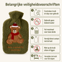 HEM HEM kruik 2L met Hoes - Groen - Kerstbeer - Met HEM Microvezeldoekje