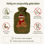 HEM HEM kruik 2L met Hoes - Groen - Kerstbeer - Met HEM Microvezeldoekje