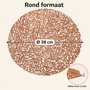 HEM HEM Placemats Rond Ø 38 cm Roségoud - PVC Tafelmatten - Bordonderleggers - Opengewerkt Bladpatroon - Set van 6