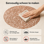 HEM HEM Placemats Rond Ø 38 cm Roségoud - PVC Tafelmatten - Bordonderleggers - Opengewerkt Bladpatroon - Set van 6
