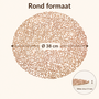 HEM HEM Placemats Rond Ø 38 cm Goud - PVC Tafelmatten - Bordonderleggers - Opengewerkt Bladpatroon - Set van 4