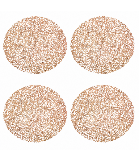 HEM HEM Placemats Rond Ø 38 cm Goud - 4 stuks
