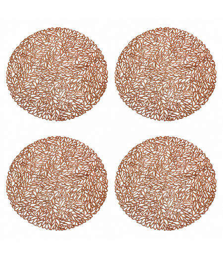 HEM HEM Placemats Rond Ø 38 cm Roségoud - 4 stuks