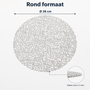 HEM HEM Placemats Rond Ø 38 cm Zilver - PVC Tafelmatten - Bordonderleggers - Opengewerkt Bladpatroon - Set van 6