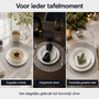 HEM HEM Placemats Rond Ø 38 cm Zilver - PVC Tafelmatten - Bordonderleggers - Opengewerkt Bladpatroon - Set van 6