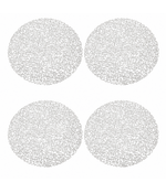 HEM Placemats Rond Ø 38 cm Zilver  - 4 stuks