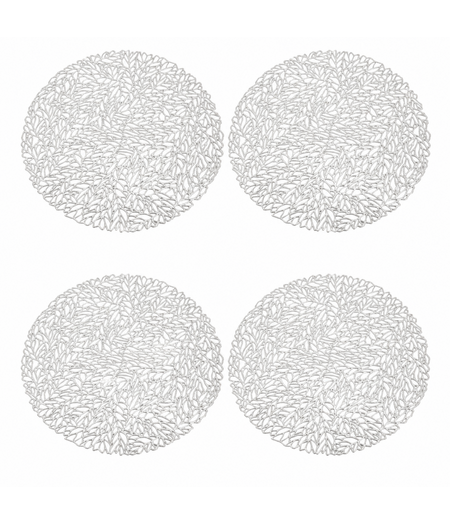 HEM HEM Placemats Rond Ø 38 cm Zilver  - 4 stuks