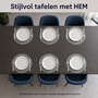 HEM HEM Placemats Rond Ø 38 cm Zilver - PVC Tafelmatten - Bordonderleggers - Opengewerkt Bladpatroon - Set van 6