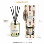 HEM HEM Geurstokjes Cinnamon Orange 100 ml met Zilveren Placemat 38 cm - 5 Stokjes - Geurdiffuser - Huisparfum - Kerstdecoratie