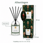HEM HEM Geurstokjes Iced Berry 100 ml met Gouden Placemat 38 cm - 5 Stokjes - Geurdiffuser - Huisparfum - Kerstdecoratie