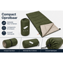 HEM HEM Slaapzak Envelop 200x75 cm Groen – Zomer Slaapzak – Inclusief Opbergzak – Camping – Festival – Logeren - Copy