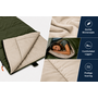 HEM HEM Slaapzak Envelop 200x75 cm Groen – Zomer Slaapzak – Inclusief Opbergzak – Camping – Festival – Logeren - Copy