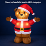 HEM HEM Opblaasbare Kerstbeer 122 cm met 6 LED Lampjes – Opblaasbaar Kerstfiguur voor Buiten en Binnen – Kerstdecoratie Kerstman Beer – Inclusief Blower, Grondpennen, Scheerlijnen en HEM Microvezeldoekje
