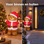 HEM HEM Opblaasbare Kerstbeer 122 cm met 6 LED Lampjes – Opblaasbaar Kerstfiguur voor Buiten en Binnen – Kerstdecoratie Kerstman Beer – Inclusief Blower, Grondpennen, Scheerlijnen en HEM Microvezeldoekje