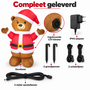 HEM HEM Opblaasbare Kerstbeer 122 cm met 6 LED Lampjes – Opblaasbaar Kerstfiguur voor Buiten en Binnen – Kerstdecoratie Kerstman Beer – Inclusief Blower, Grondpennen, Scheerlijnen en HEM Microvezeldoekje